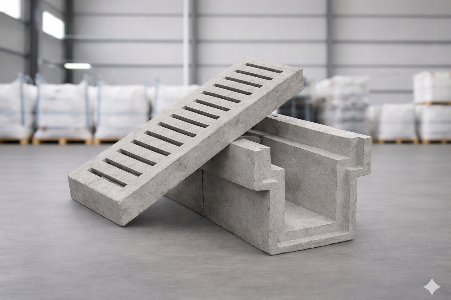 Canaleta con rejilla